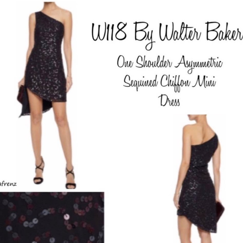 Chifon sexy black dress